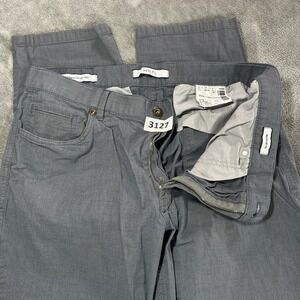 Hiltl Regular Fit Pants Men 36x32 Gray Straight Leg Five Pocket Macedonia